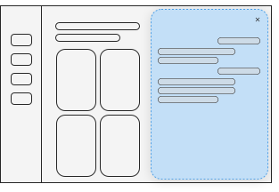 Split view wireframe