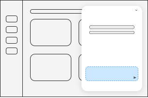Blank input wireframe