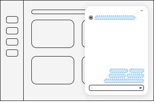 Proactive greeting wireframe
