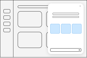 Suggested question tiles wireframe