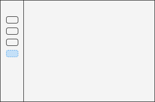 Dedicated tab in the nav drawer wireframe